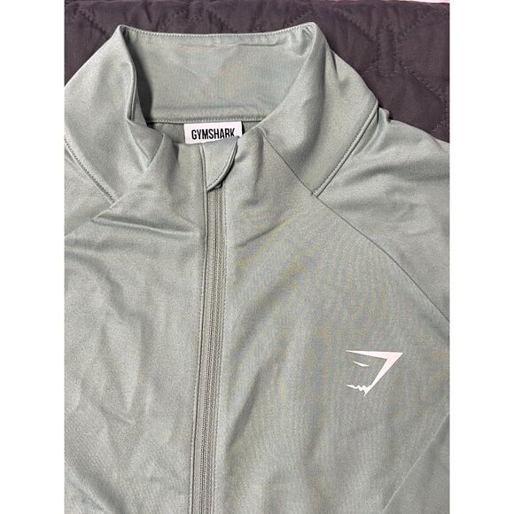 Gymshark Women’s Full Zip Long Sleeve – XL Sage Green Lightweight Training Top - Picture 3 of 10